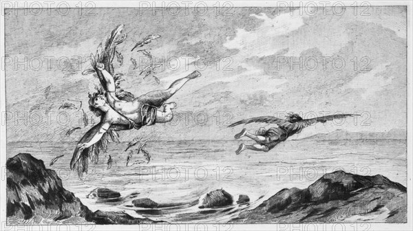 'Icarus and Daedalus', 1887. Artist: Bernard de Montfaucon
