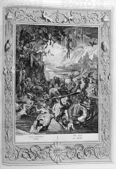 'Scene of Hell', 1733. Artist: Bernard Picart