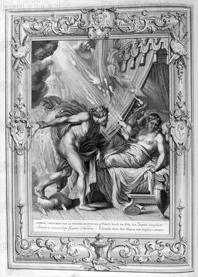 'Semele is Consumed by Jupiter's Fire', 1733. Artist: Bernard Picart