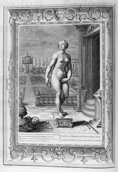 'Pygmalion is Enamoured With a Statue he Has Made', 1733. Artist: Bernard Picart