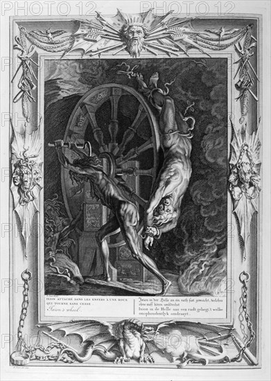 Ixion in Tartarus on the wheel, 1733. Artist: Bernard Picart