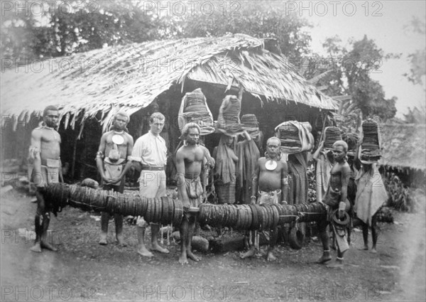 Feather money, brought to Forrest's house at Nelua, 1892. Artist: Unknown