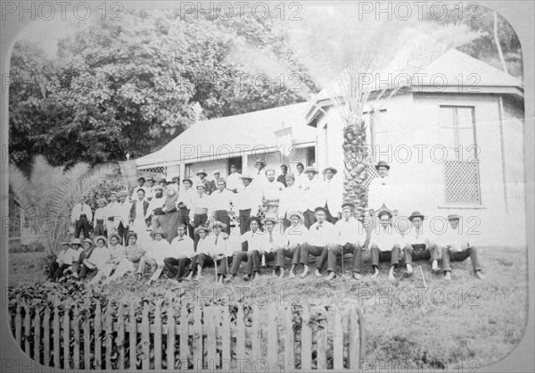 Missionary school, Levuka, Fiji, 1888. Artist: Unknown