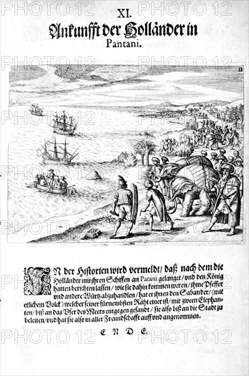 Invasion by Vice Admiral Sebold, 1606. Artist: Theodore de Bry