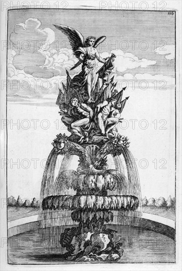 Fountain design, 1664. Artist: Georg Andreas Bockler