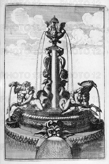 Fountain design, 1664. Artist: Georg Andreas Bockler