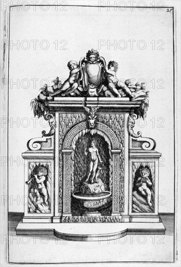 Fountain design, 1664. Artist: Georg Andreas Bockler