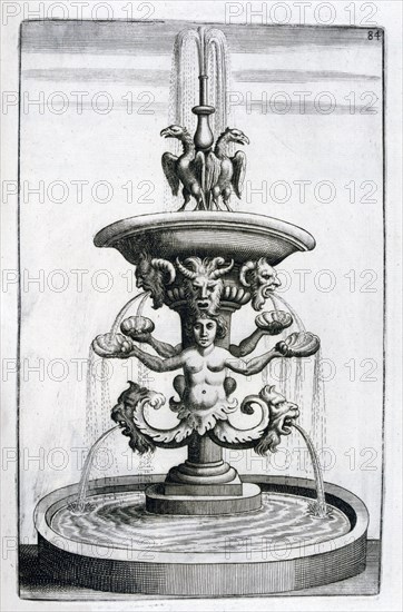 Fountain design, 1664. Artist: Georg Andreas Bockler