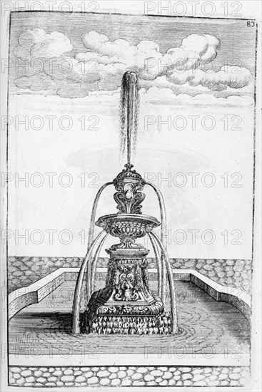 Fountain design, 1664. Artist: Georg Andreas Bockler