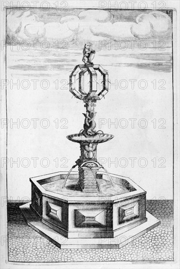 Fountain design, 1664. Artist: Georg Andreas Bockler