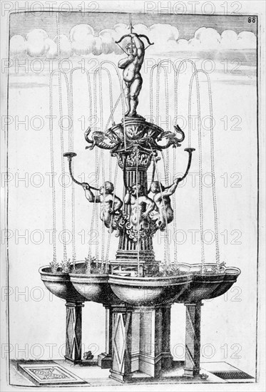 Fountain design, 1664. Artist: Georg Andreas Bockler