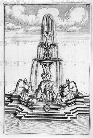 Fountain design, 1664. Artist: Georg Andreas Bockler