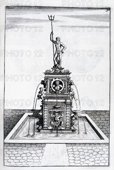 Fountain design, 1664. Artist: Georg Andreas Bockler