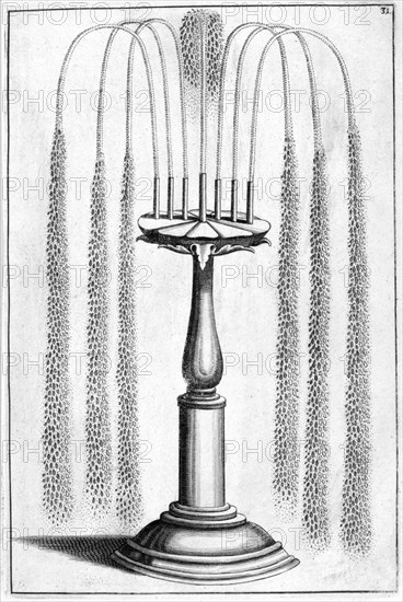 Ornamental fountain design, 1664. Artist: Georg Andreas Bockler