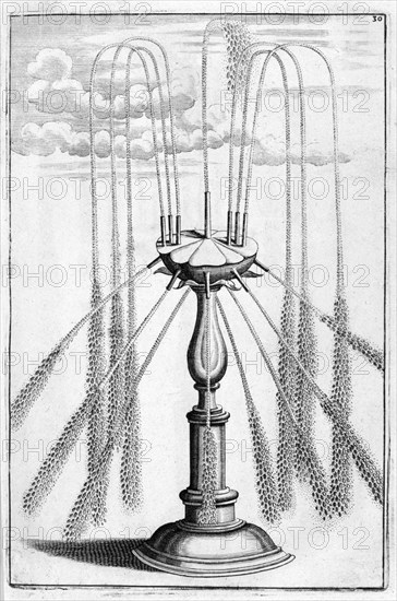 Ornamental fountain design, 1664. Artist: Georg Andreas Bockler