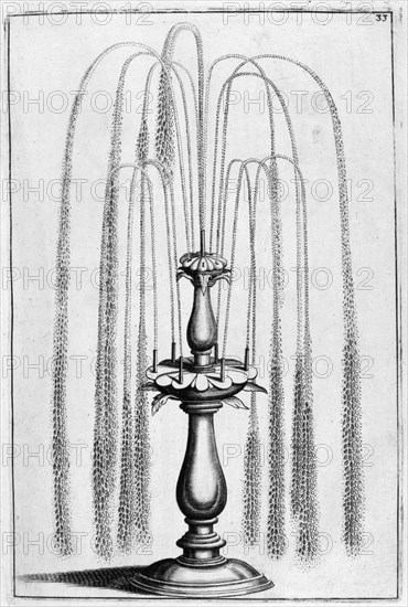 Ornamental fountain design, 1664. Artist: Georg Andreas Bockler