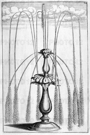 Ornamental fountain design, 1664. Artist: Georg Andreas Bockler