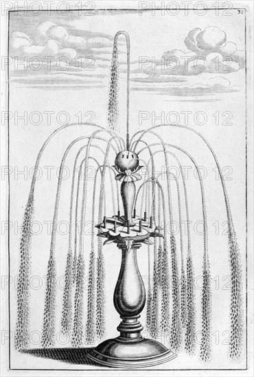 Ornamental fountain design, 1664. Artist: Georg Andreas Bockler