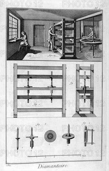 Diamond cutter, 1751-1777. Artist: Unknown