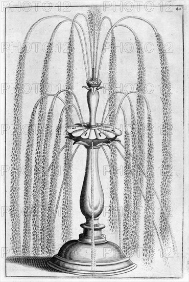 Ornamental fountain design, 1664. Artist: Georg Andreas Bockler