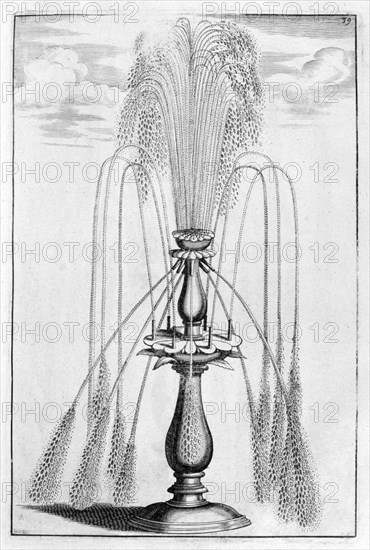 Ornamental fountain design, 1664. Artist: Georg Andreas Bockler