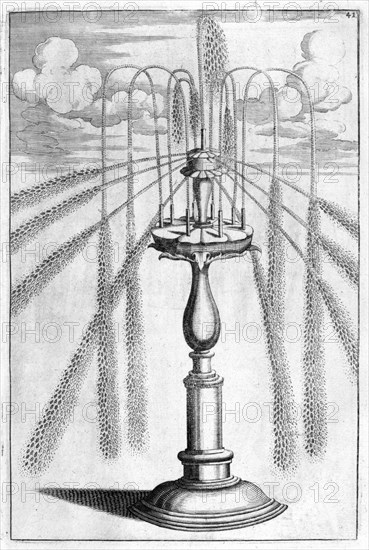 Ornamental fountain design, 1664. Artist: Georg Andreas Bockler