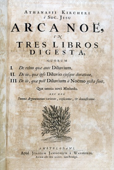 Title page of Arca Noe, 1675. Artist: Athanasius Kircher