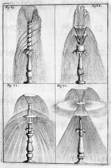 Ornamental fountain design, 1664. Artist: Georg Andreas Bockler