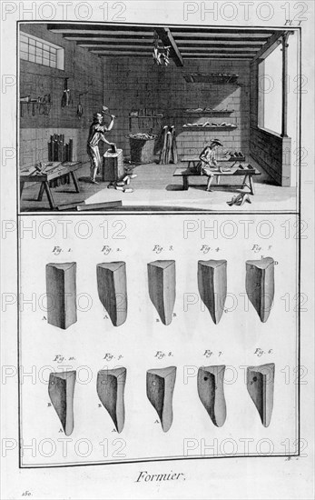 Shoe tree makers, 1751-1777. Artist: Denis Diderot