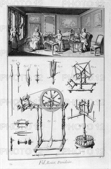 Spinnin wheel, 1751-1777. Artist: Unknown