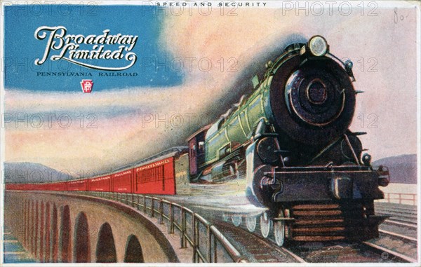 Broadway Limited, Pennsylvania Railroad, 1927. Artist: Unknown