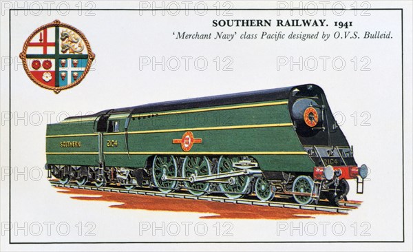 Merchant Navy class, Southern Railway, 1941, (20th century). Artist: Unknown