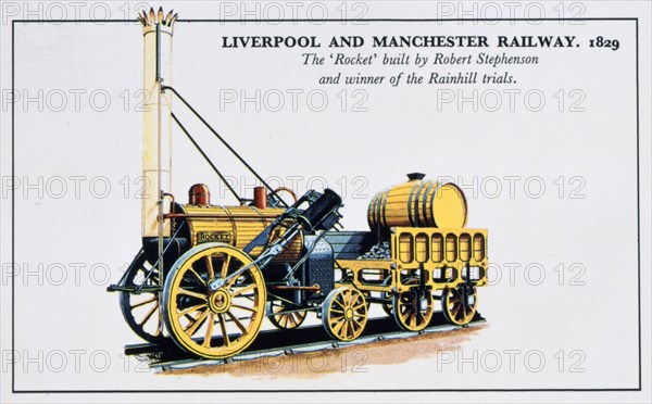 The Rocket, Liverpool and Manchester Railways, 1829, (20th century). Artist: Unknown