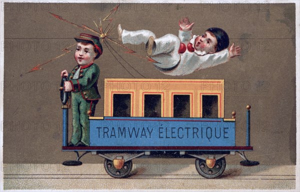 Electric Tramway, 19th century. Artist: Unknown