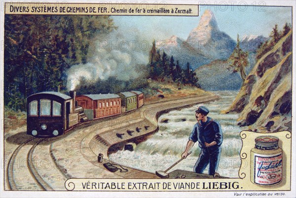 Various systems of railroads, Zermatt, Switzerland, c1900. Artist: Unknown