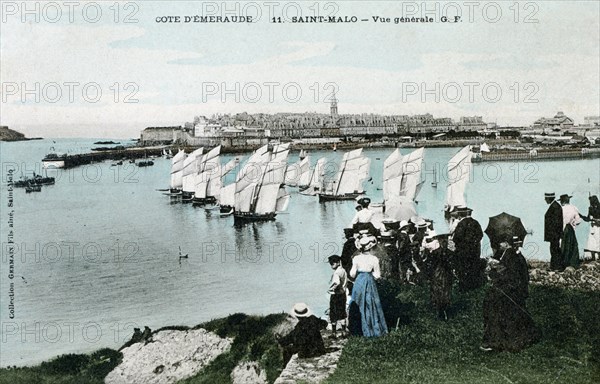 General view of Saint Malo, Brittany, France, 20th Century. Artist: Unknown