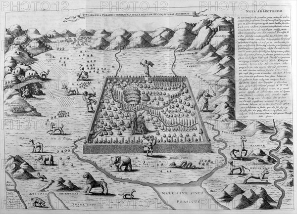 The terrestrial paradise, 1675. Artist: Athanasius Kircher