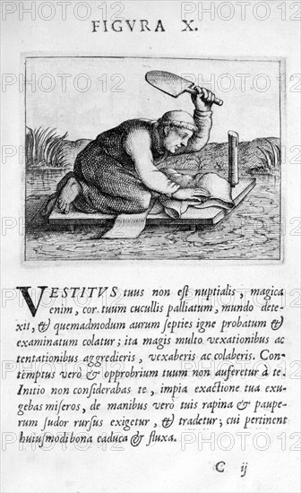 Prophecy figure X from Prognosticatio Eximii Doctoris Paracelsi, 1536.  Artist: Theophrastus Bombastus von Hohenheim Paracelsus