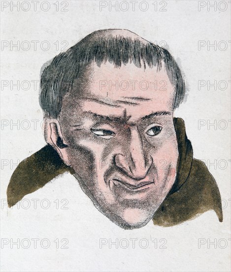 The facial characteristics of a cheating, deceptive tempered person, 1808. Artist: Johann Kaspar Lavater