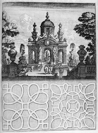 House and garden design, 1664. Artist: Georg Andreas Bockler