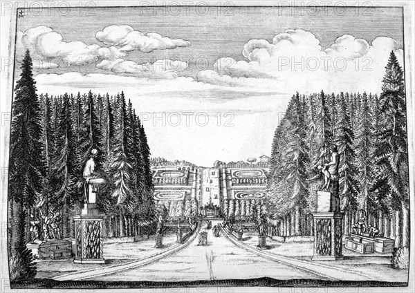 Chateau and garden design, 1664. Artist: Georg Andreas Bockler