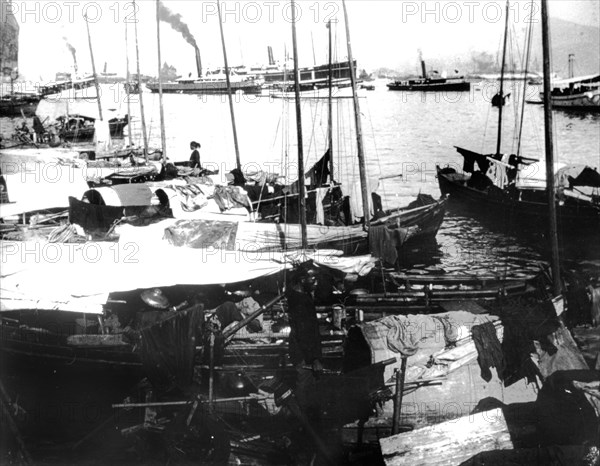 River Boats, Saigon, 1900. Artist: Unknown