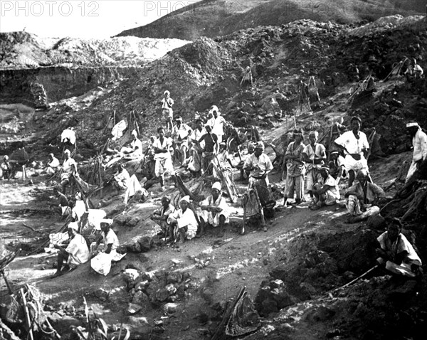 Opencast mine, Korea, 1900. Artist: Unknown