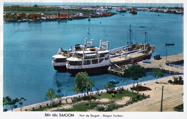 Saigon harbour, French Indochina (Vietnam), 20th century. Artist: Unknown