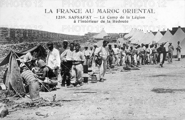 French Foreign Legion in Safsafat, eastern Morocco, 20th century. Artist: Unknown