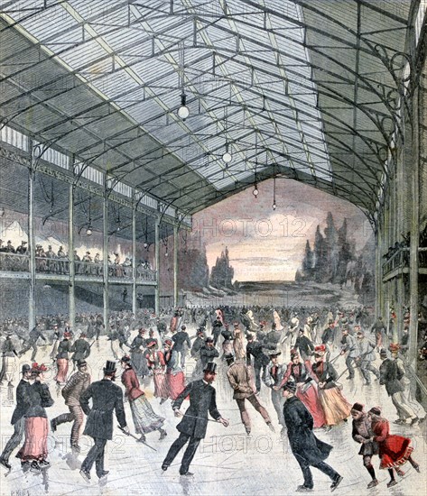 Ice Skating in Paris, 1892. Artist: Henri Meyer