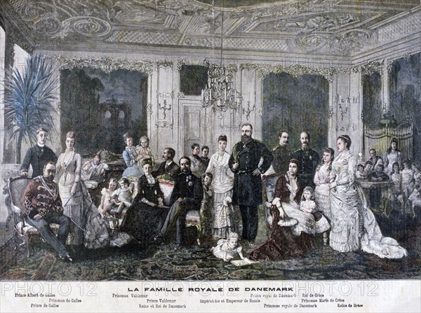 The royal family of Denmark, 1891. Artist: Henri Meyer