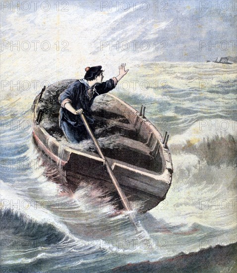 'Lost at Sea', 1891. Creator: Henri Meyer.