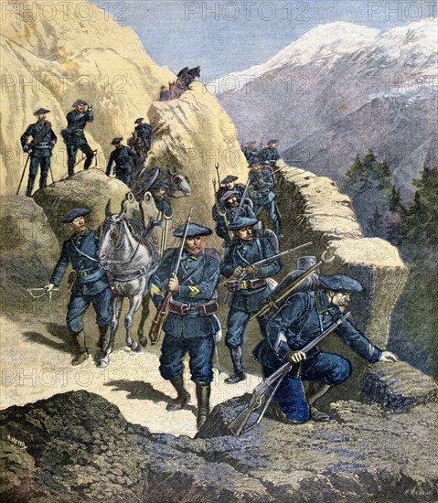 Alpine Chasseurs, 1891. Creator: F Meaulle.