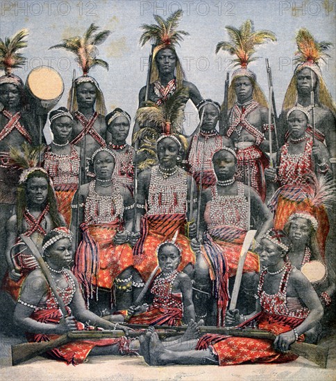 Amazonian warriors, 1891. Artist: Unknown